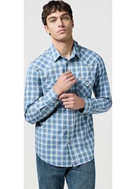 Košile Wrangler Western pánská modrá