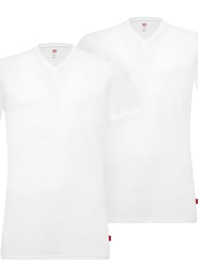 Triko Levi´s® V-Neck 2pack pánské bílé