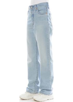Levi´s® jeans Ribcage Straight Ankle Middle Road dámské světle modré
