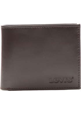 Kožená peněženka Levi´s® Wordmark Bifold hnědá