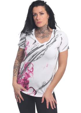 Tričko Yakuza Dark Skull Curved V Neck