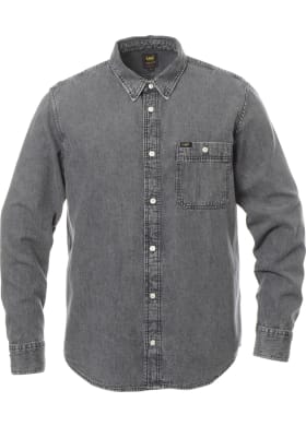 Košile Lee Leesure Shirt New Gray pánská tmavě šedá