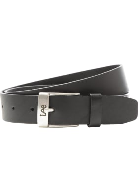 Kožený opasek Lee Logo Buckle černý