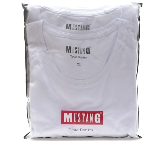 Triko Mustang 2 Pack C-Neck pánské bílé