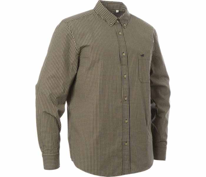 Košile Mustang Style Clemens Gingham pánská hnědá