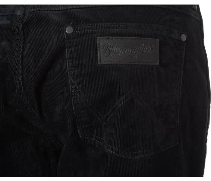 Manšestrové kalhoty Wrangler Greensboro Black pánské černé