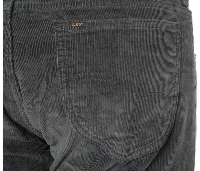 Manšestrové kalhoty Lee Rider Dark Muted Gray pánské tmavě šedé