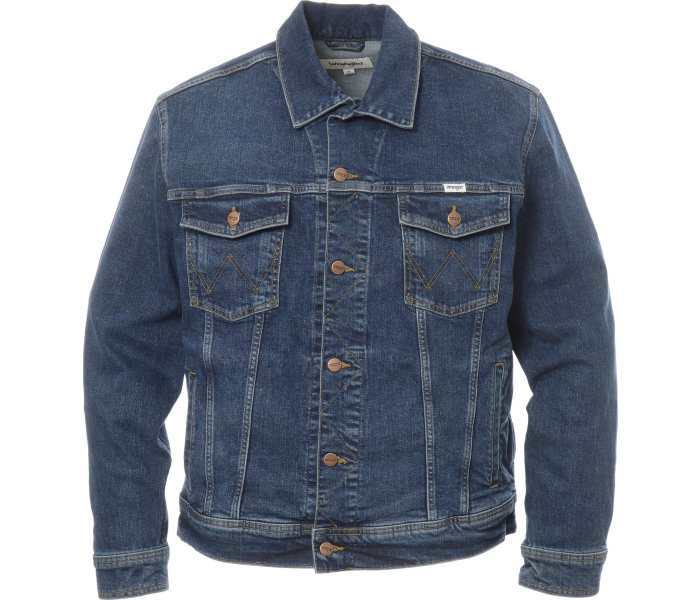 Džínová bunda Wrangler Classic Meadow Haze pánská tmavě modrá