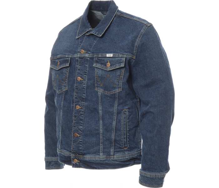 Džínová bunda Wrangler Classic Meadow Haze pánská tmavě modrá