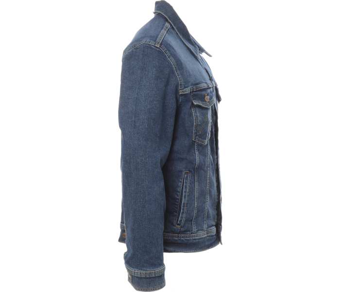 Džínová bunda Wrangler Classic Meadow Haze pánská tmavě modrá