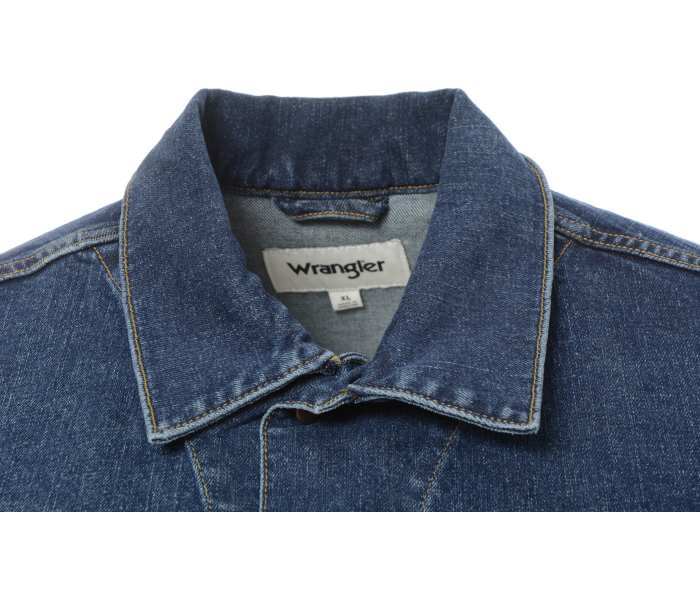 Džínová bunda Wrangler Classic Meadow Haze pánská tmavě modrá