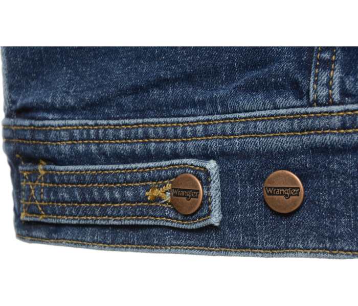 Džínová bunda Wrangler Classic Meadow Haze pánská tmavě modrá