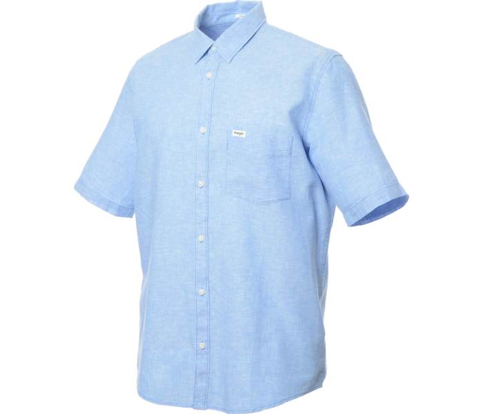 Košile Wrangler 1PKT Pacific Blue pánská světle modrá