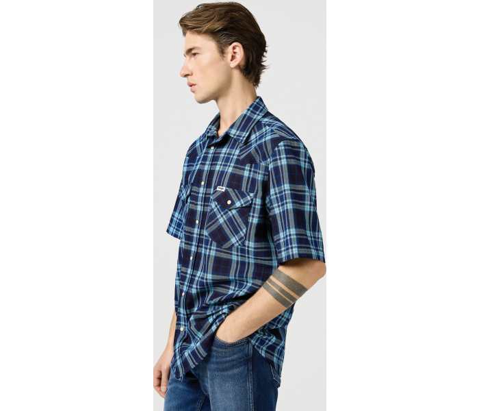 Košile Wrangler Western Latino Indigo pánská tmavě modrá