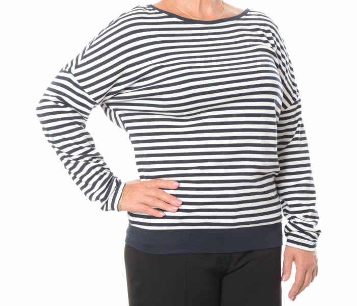Halenka Timezone Striped Rib dámské modro-bílá