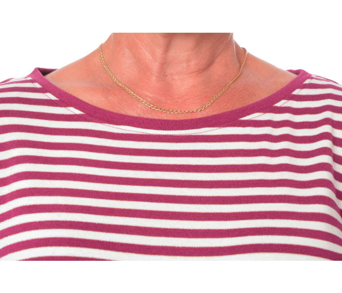 Halenka Timezone Striped Rib dámská vínovo-bílá