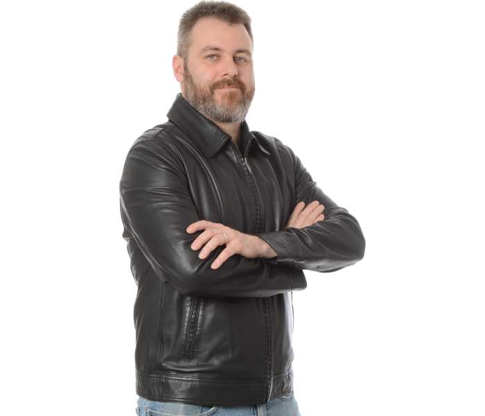 Kožená bunda Bugatti pánská černá