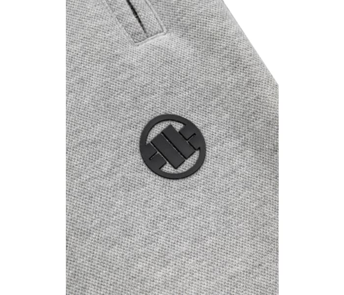 Tepláky PitBull West Coast Small Logo Premium Pique pánské světle šedé