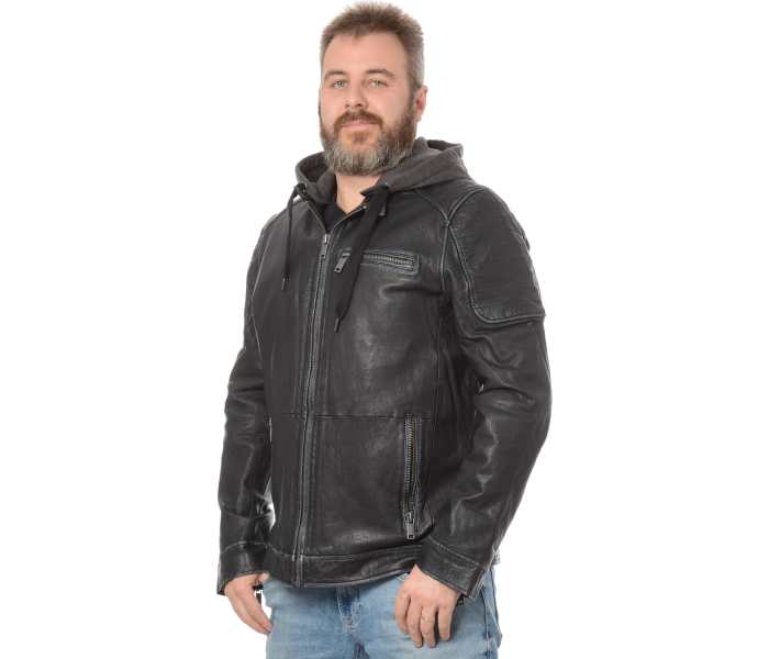 Kožená bunda Mustang pánská černá