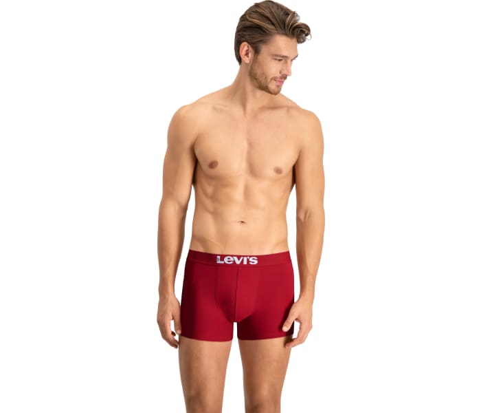 Boxerky Levi´s® Solid Basic 2pack pánské červené