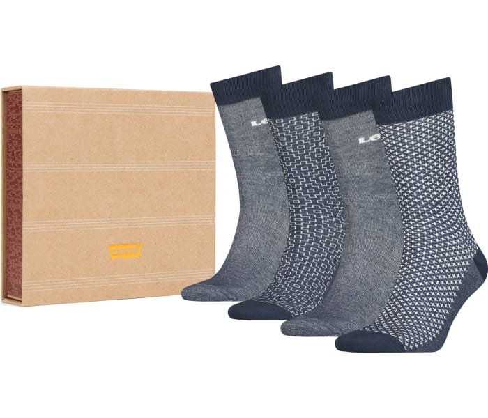 Ponožky Levi´s® Reg Cut Deni 4pack modré