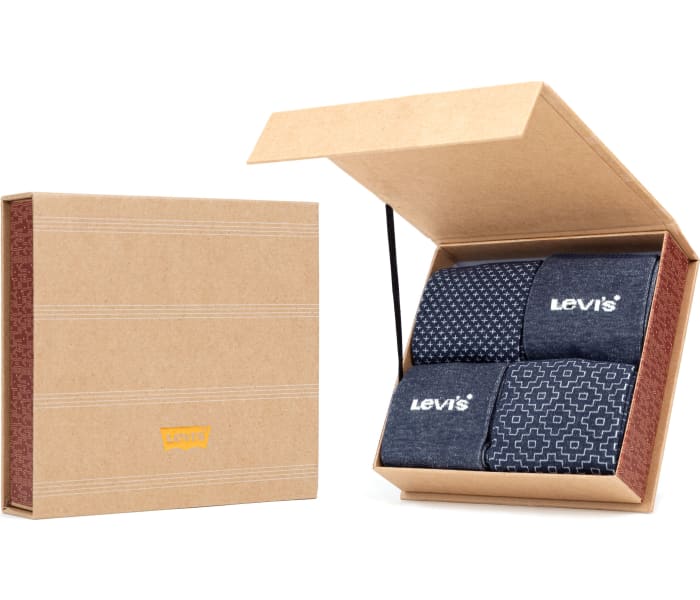 Ponožky Levi´s® Reg Cut Deni 4pack modré