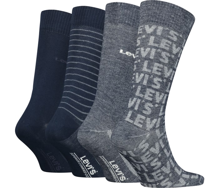Ponožky Levi´s® Reg Cut Denim 4pack pánské modré