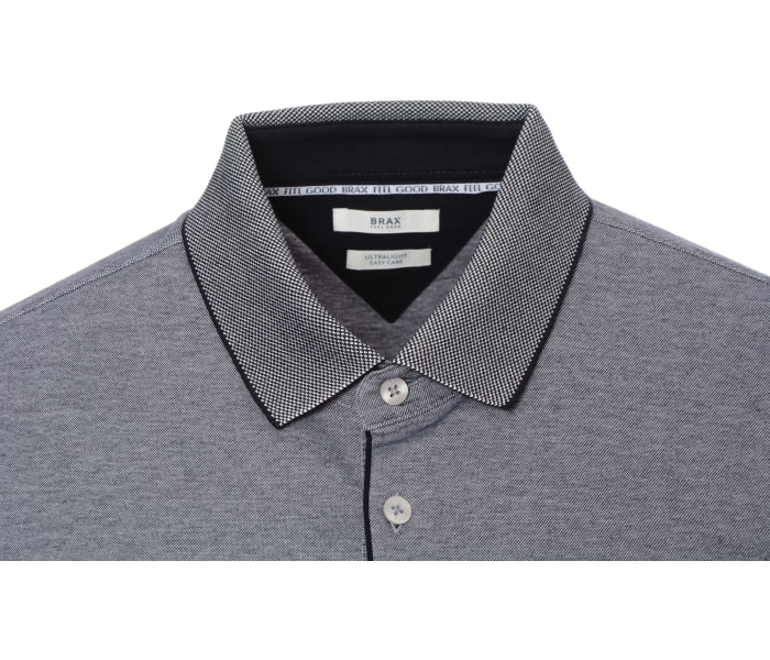 Polo triko Brax Style Pharell pánské šedo-modré