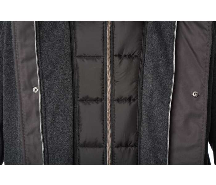 Kabát Bugatti pánský tmavě šedý