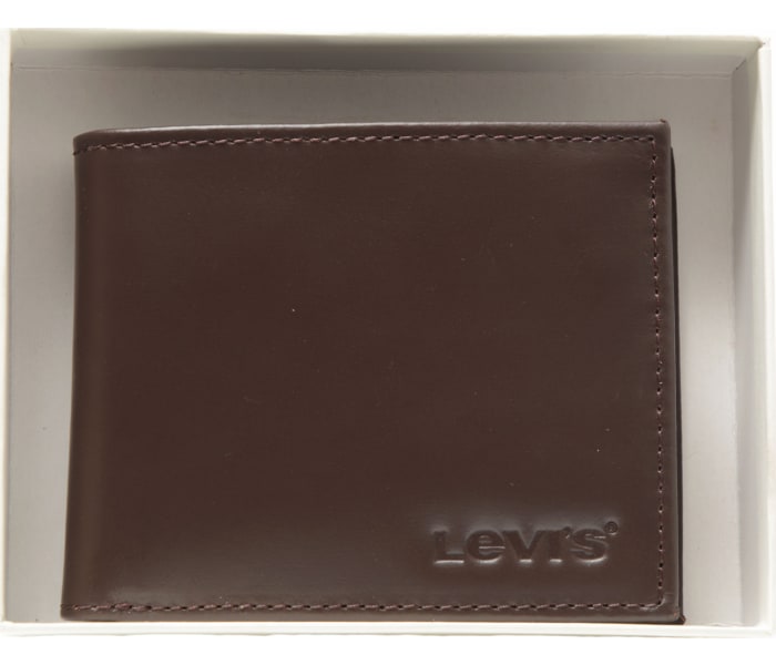 Kožená peněženka Levi´s® Wordmark Bifold hnědá