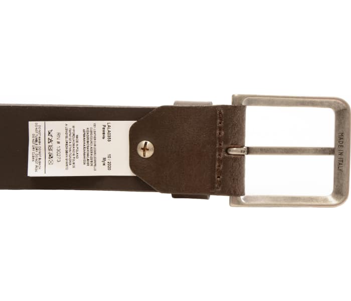 Kožený opasek Lee Small Logo Dark Brown hnědý