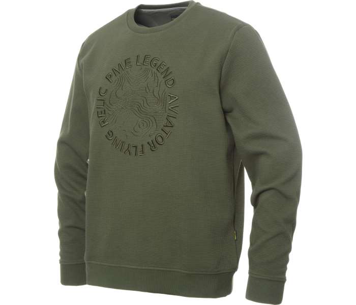 Mikina PME Legend Waffle Jersey pánská olivová