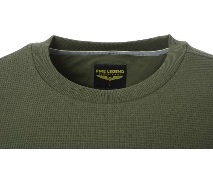 Mikina PME Legend Waffle Jersey pánská olivová