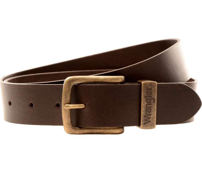 Kožený opasek Wrangler hnědý
