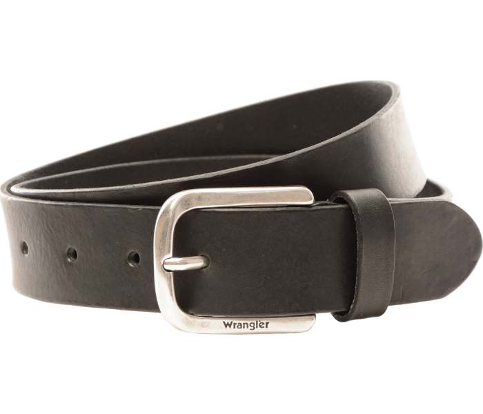 Kožený opasek Wrangler Easy Belt černý