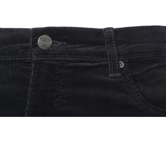 Manšestrové kalhoty Wrangler Texas Slim Black pánské černé