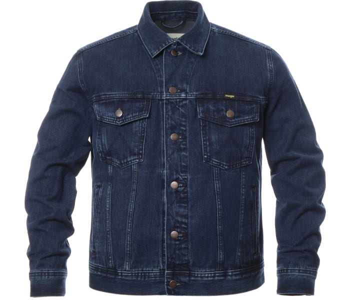 Džínová bunda Wrangler Authentic CoalBlue Stone pánská tmavě modrá