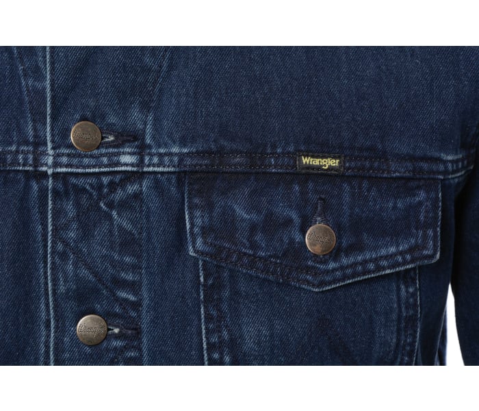 Džínová bunda Wrangler Authentic CoalBlue Stone pánská tmavě modrá