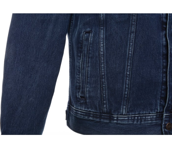 Džínová bunda Wrangler Authentic CoalBlue Stone pánská tmavě modrá