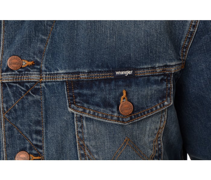 Džínová bunda Wrangler pánská modrá