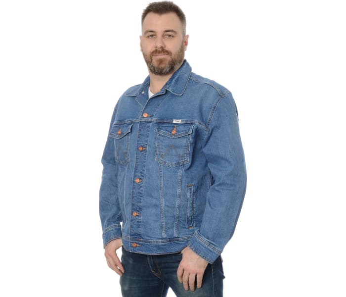 Džínová bunda Wrangler Anti Fit Blue Eyes pánská modrá