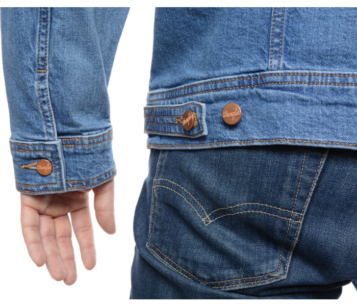 Džínová bunda Wrangler Anti Fit Blue Eyes pánská modrá