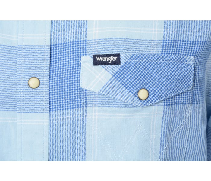 Košile Wrangler Western Cerulean Blue pánská světle modrá