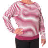 Halenka Timezone Striped Rib dámská vínovo-bílá