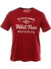 Pánské triko Mustang Printed T-Shirt vínové