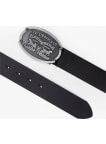 Kožený opasok Levi's® Billy Plaque čierny