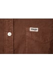 Manšestrová košile Wrangler 1 Pocket pánská hnědá