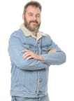 Džínsová bunda Lee Sherpa Fallout pánska svetlo modrá