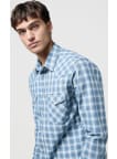 Košeľa Wrangler Western pánska modrá
