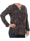 Halenka Timezone Printed Henley Blouse dámská černá